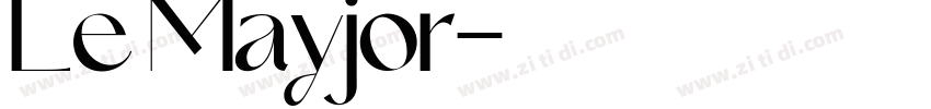 Le Mayjor字体转换